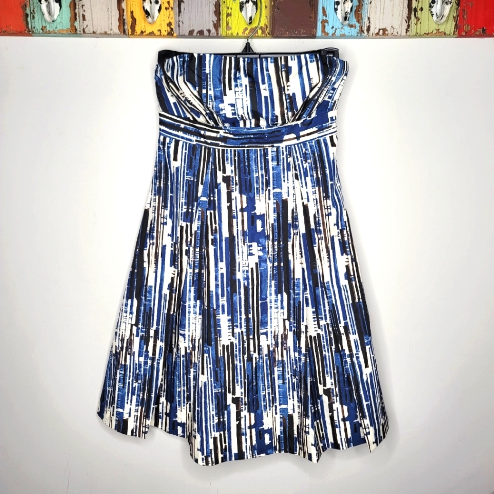 The Limited Strapless Dress Blue and Black Size 0